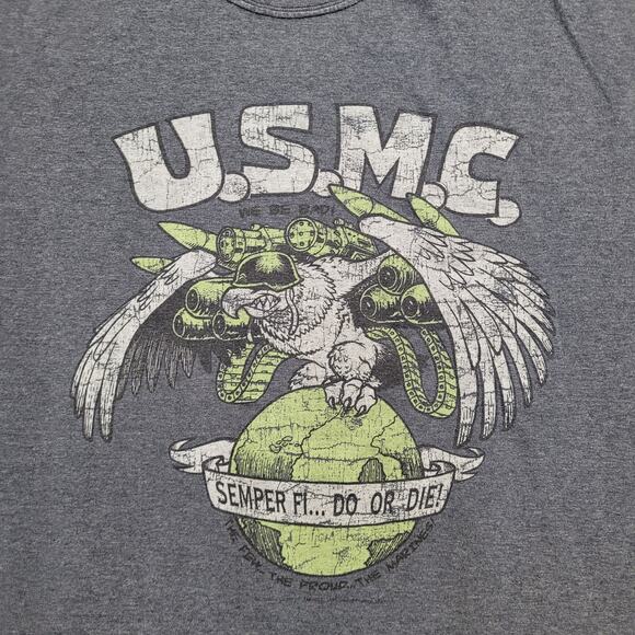 Vintage USMC Marine Shirt 2XL 26x31 Semper-Fi Y2K - Picture 13 of 13
